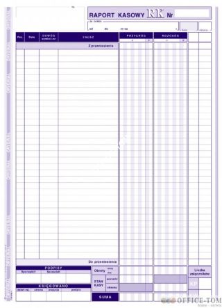 Raport Kasowy MICHALCZYK I PROKOP A4 80 kartek