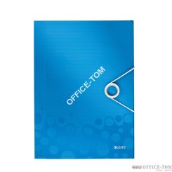 Teczka z gumką Leitz WOW, 15 mm 150k A4 Metaliczna niebieski