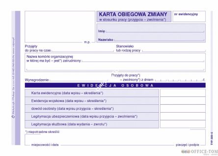 Karta obelgowa MICHALCZYK I PROKOP A6 40 kartek