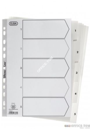 Przekładki Numeryczne Elba A4 5T PP12/100 bia