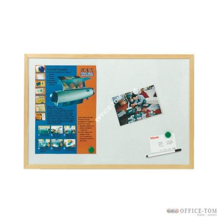 Tablica suchościeralna-magnet. w drewn. ramie, 60 x 80 cm ESSELTE