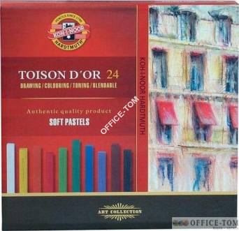 Kredki Kin pastele suche 8514n/24 kolorów Toison d\'or