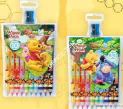 Kredki BAMBINO w opr.drew. 10 kol. z nadrukiem + temperówka DISNEY KUBUŚ  St.Majewski