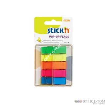 Zakładki indeksujące w podajniku mieszane 45X12mm (200 sztuk) STICK\'N