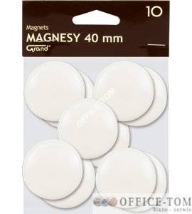 Magnesy średnica 40 mm biały 10 szt. Grand