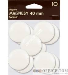Magnesy średnica 40 mm biały 10 szt. Grand
