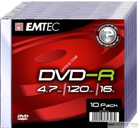 Płyta EMTEC DVD+R 4.7GB x19 Slim Jawel Case
