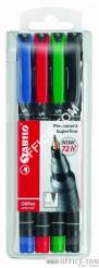 Foliopis STABILO OHPen universal, niezmywalny 0,4 mm, zestaw 4 szt. w etui