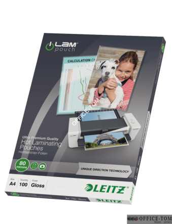 Folia do laminacji Leitz UDT A4 80 mic., 20 sztuk w opakowaniu 73650000