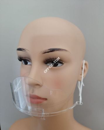 MINI PRZYŁBICA OCHRONNA, WIEOKROTNEGO UŻYTKU, 1SZT., TRANSPARENTNA