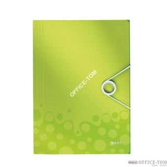 Teczka z gumką Leitz WOW, 15 mm 150k A4 Metaliczna zielona