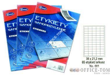 Etykiety samoprzylepne GRAND - 001 38*21 2/65