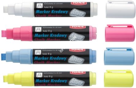 Markery kredowe, końcówka 4,5mm  żólte TO-292 72 Toma