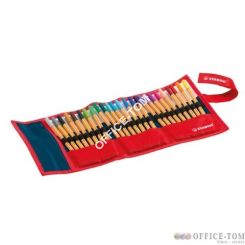 Cienkopis STABILO point 88 0,4mm, piórnik nylonowy Rollerset, 25 szt