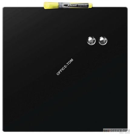 Tabliczka magnetyczna REXEL 360x360 mm czarna