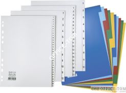 Przekładki BANTEX A4 PP BASIC LINE szare 1-10