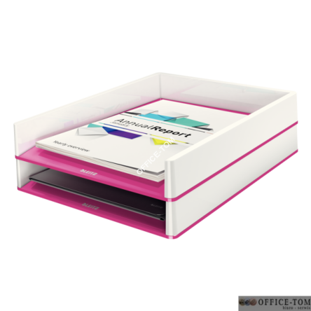 Półka na dokumenty LEITZ WOW dwukolorowa, różowa 53611023