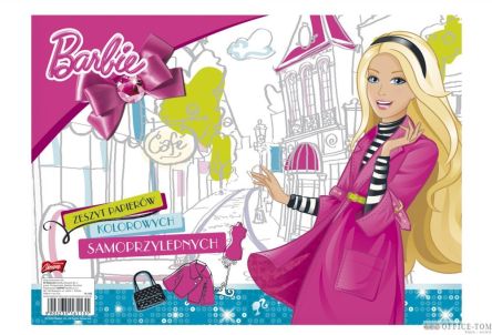 Zeszyt papierów kolorowych samoprzylepnych B4-, 8k. BARBIE  ST.MAJEWSKI