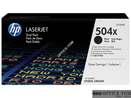 Toner HP 504X (CE250XD) czarny 2x10500st 2szt