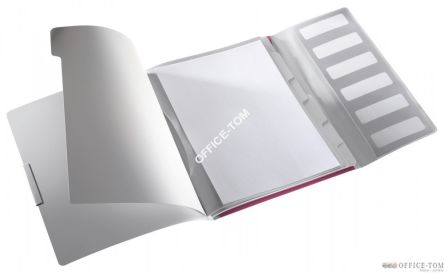 Teczka segregująca Leitz Style 6 przegródek, 200 kartek Rubinowa czerwień