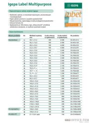 Etykieta samoprzylepna 70,0X67,7 IGEPA