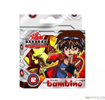 Kredki BAMBINO  12-kol.   w pud.kart. BAKUGAN St.Majewski