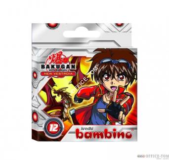Kredki BAMBINO  12-kol.   w pud.kart. BAKUGAN St.Majewski