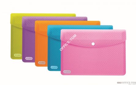 Teczka kopertowa ELBA URBAN A5 miks kolorów przezroczysta