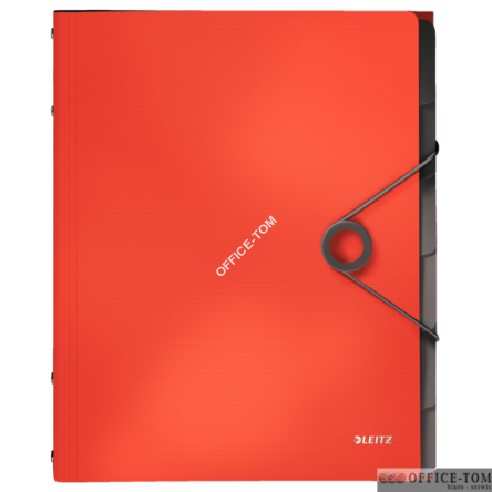 Teczka segregująca 6 przekładek PP Leitz Solid, jasnoczerwona 45691020