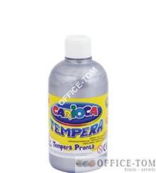 Farba Carioca tempera 500 ml srebrna (ko027/25)