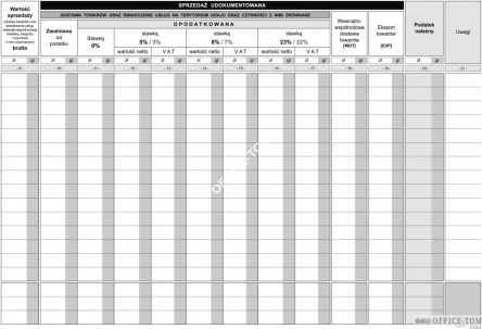Ewidencja VAT - sprzedaży, A-4 MICHALCZYK & PROKOP