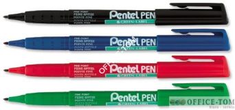 Marker cienki wodoodporny PENTEL końcówka 0,8 mm ekologiczne Czarny