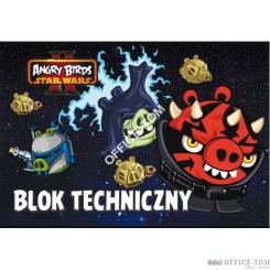 Blok techniczny z kolorowymi kartkami A4, 10k ANGRY BIRDS & STAR WARS II