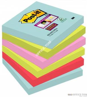 Karteczki samoprzylepne Post-it® Super Sticky Miami 76x76 mm 6x90 karteczek