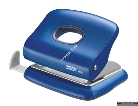 Dziurkacz mały FC20 Rapid, niebieski, 5 lat gwarancji, 20 kartek 23256401 Rapid