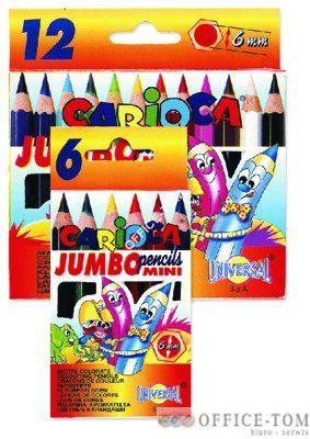 Kredki CARIOCA ołówkowe 12 kol. JUMBO-MINI (41409)