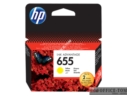 Tusz HP 655 (CZ112AE) żółty 600str
