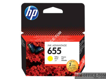 Tusz HP 655 (CZ112AE) żółty 600str
