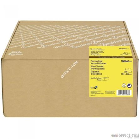 Etykiety wysyłkowe w rolce do druku termicznego rdzeń 25mm 2 rolki AVERY ZWECKFORM