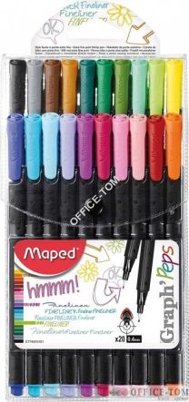 Cienkopis Graphpeps 20 szt etui z zawieszką Maped