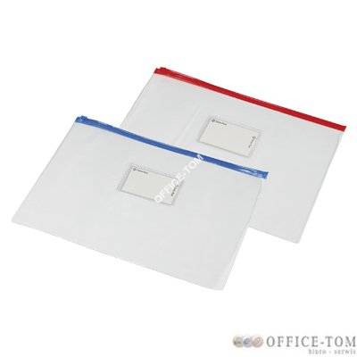 Teczka A4 PVC na suwak niebieski płaskrzydłowa 0410-0022-03 Panta Plast