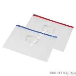 Teczka A4 PVC na suwak niebieski płaskrzydłowa 0410-0022-03 Panta Plast