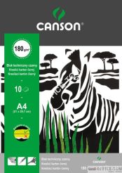 Blok techniczny czarny A4 180G 10ark. (ZEBRA)  100554875 CANSON