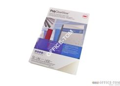 Okładki do bindowania GBC PolyClearView A4 450 mic 50 sztuk. Przezroczyste niebieskie-lodowe