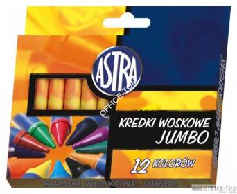 Kredki świecowe jumbo Astra 12 kolorów