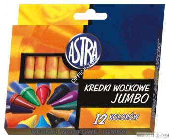 Kredki świecowe jumbo Astra 12 kolorów