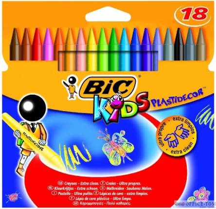 Kredki BIC świecowe Plastidecor Pudełko 18
