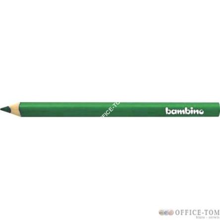 Kredki BAMBINO w oprawie drewnianej Trójkątne kolor ciemnozielony 12szt 3677
