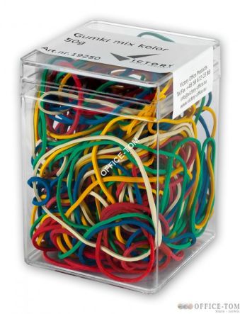 Gumki recepturki E&D PLASTIC mix kolor 50g plastikowe pudełko