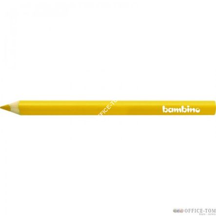 Kredki BAMBINO w oprawie drewnianej Trójkątne kolor żółty 12 szt 3639